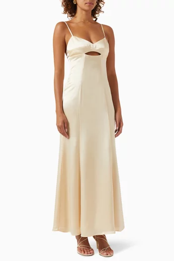 Catalina Cut-out Maxi Dress in Recycled Fabric