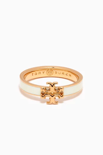 Kira Enamel Ring in 18kt Gold-plated Brass
