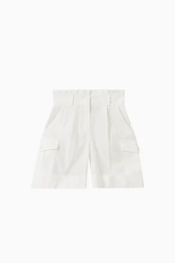 Tonal Logo Shorts in Cotton