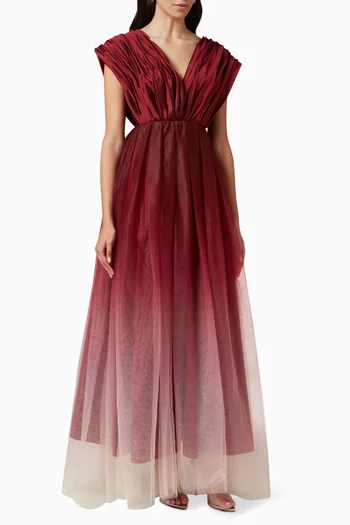 Maroon store ombre dress