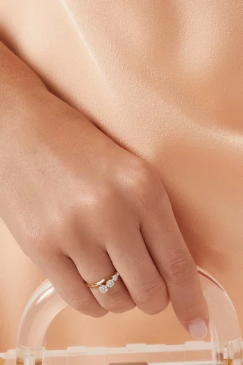 Diamond Burst Galaxy Ring in 10kt Yellow Gold