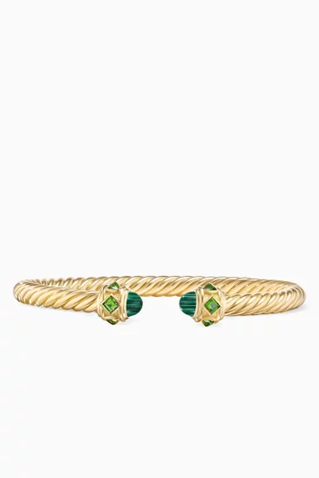 Renaissance® Bracelet with Malachite & Chrome Diopside in 18kt Yellow Gold
