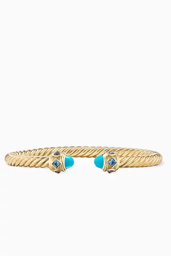 Renaissance® Bracelet with Turquoise & Topaz in 18kt Gold