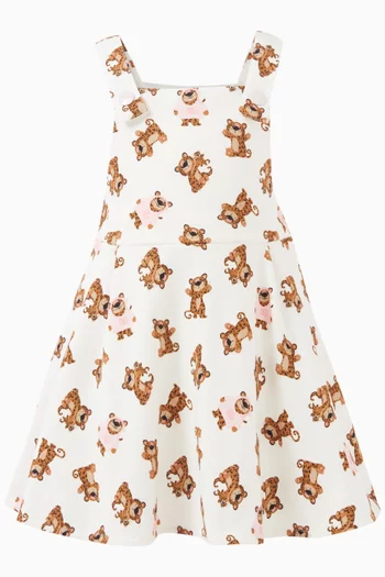 Leopard-print Dress in Cotton