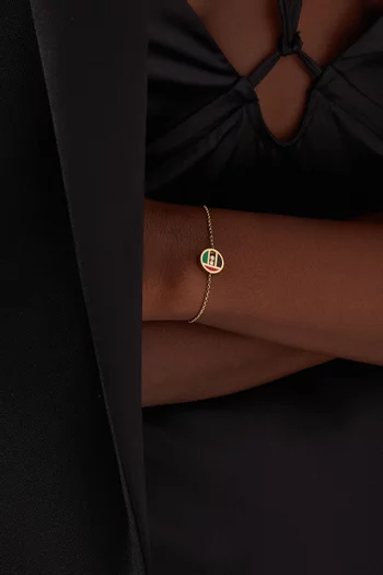 UAE Edition Sliding Diamonds Bracelet in 18kt Yellow Gold