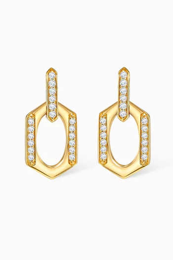 Links Drop Diamond Earrings in 18kt Gold