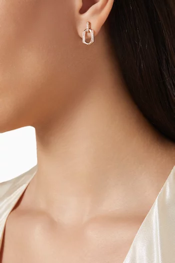 Links Diamond Earrings in 18kt Rose Gold