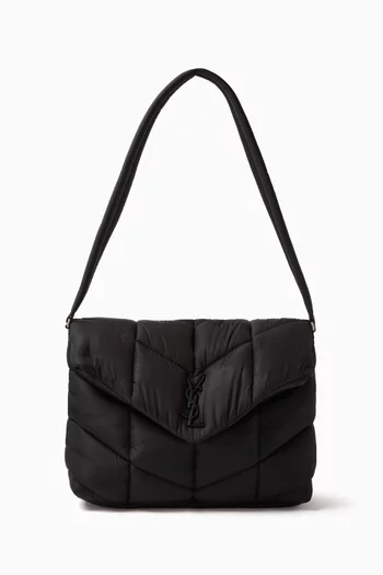 Puffer Messenger Bag in Econyl