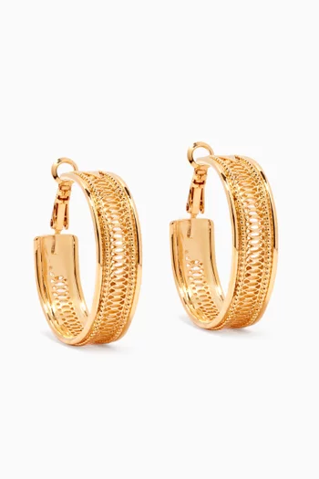 Noor Earrings in 18kt Gold-plated Metal