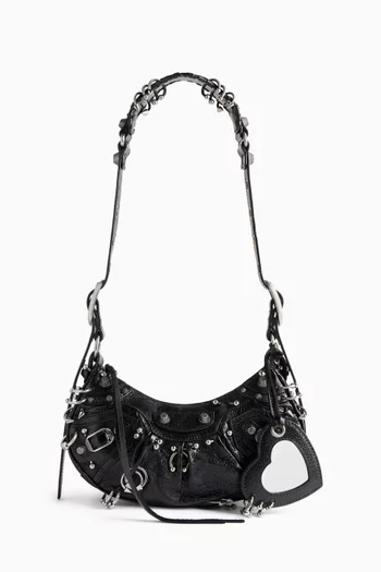 Le Cagole XS Shoulder Bag with Piercings in Arena Lambskin