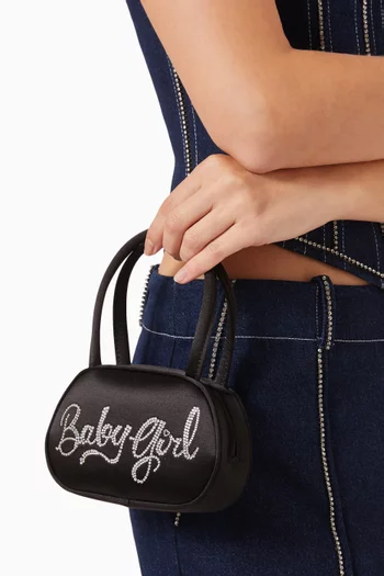Super Amini Baby Girl Top-handle Bag in Satin