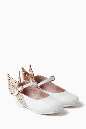 Evangeline Wings Ballerina Flats in Leather