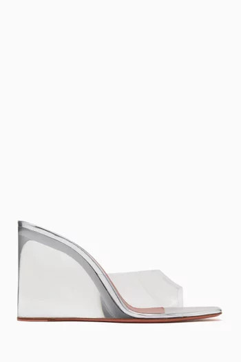 Lupita Glass 95 Wedge Sandals in PVC