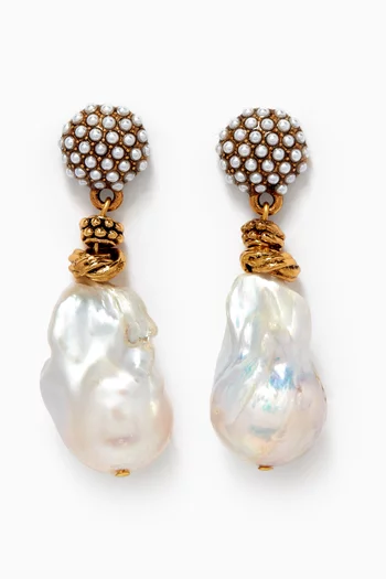 Duchess Earrings in Gold-plated Brass