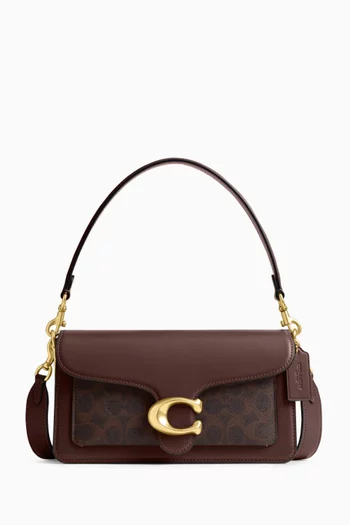 Tabby 26 Signature-print Shoulder Bag in Coated-canvas & Leather