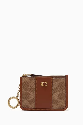 Mini Skinny Signature ID Case in Coated-canvas