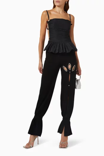 Lotus Crystal Pants in Crepe