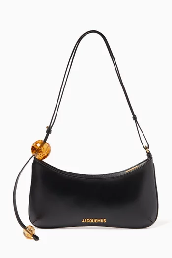 Le Bisou Perle Zip Shoulder Bag in Leather
