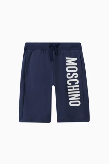 Logo Print Shorts in Cotton