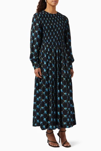 فستان ياسكايلانا طويل بنقشة زهور قماش ليفيكو