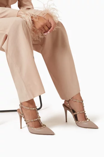 Valentino Garavani Rockstud 100 Caged Pumps in Nappa