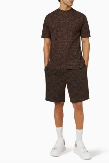 Logo T-shirt in Jacquard Jersey