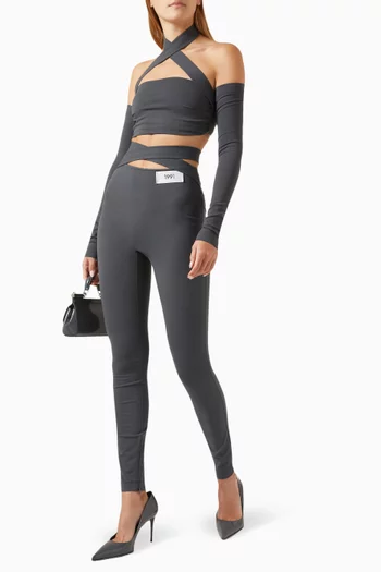 Re-edition Kim Cross-over Pants in Stretch-viscose