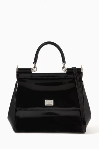 Small Sicily Top-handle Bag in Patent Leather