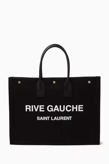 Large Rive Gauche Tote Bag in Canvas & Leather