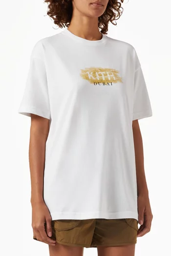 Dubai Desert Box Logo T-shirt in Cotton
