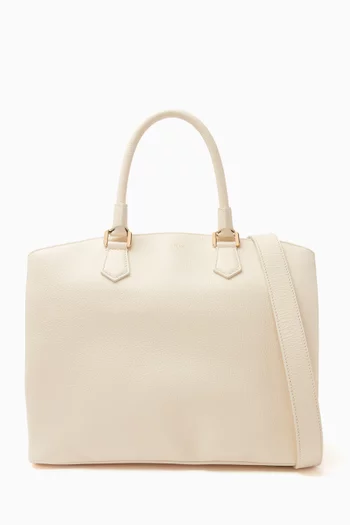 Luna Zip Tote Bag in Rugiada Leather