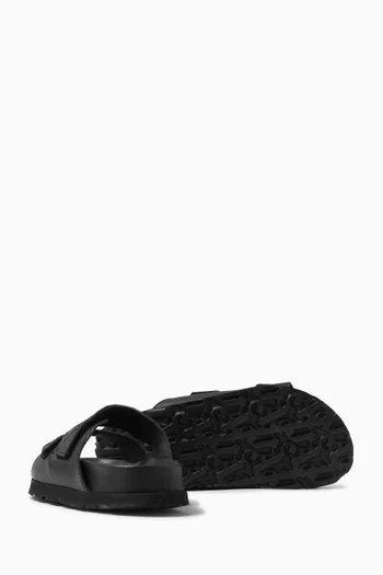 Logo Sandals in Leather