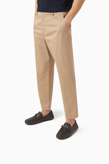 Gancini Ornament Driver Shoes in Calfskin Leather