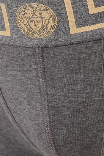 بوكسر بشريط نقشة غريكا قطن جيرسيه