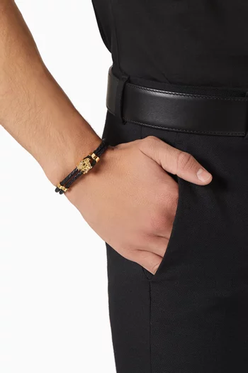 سوار بحلية مادوسا جلد مجدول