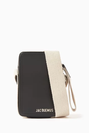 Le Cuerda Vertical Zip Shoulder Bag in Leather