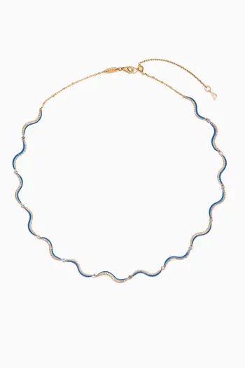 Tidal Wave Diamond Necklace in 18kt Gold
