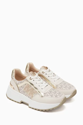 Cosmo Maddy Sneakers in Faux Leather & Rubber