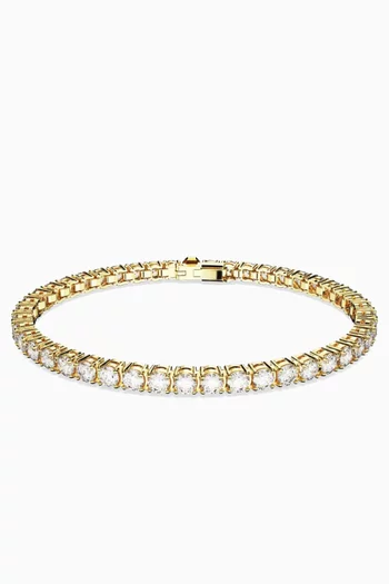 Matrix Tennis Bracelet in Gold-plated Metal