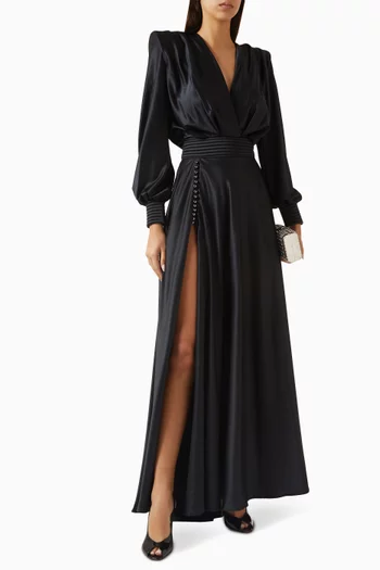 Chrystallia Gown in Stretch-satin