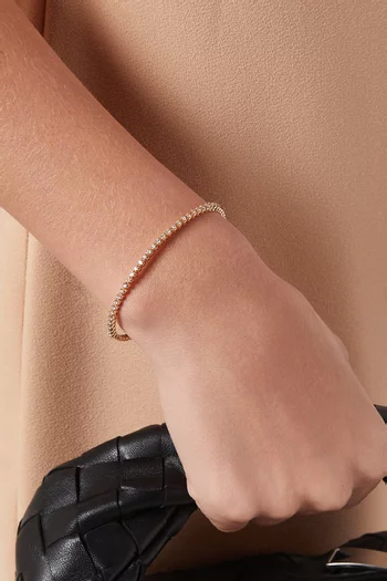 Barq Diamond Bangle in 18kt Rose Gold