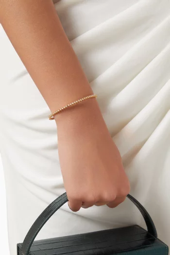 Barq Diamond Bangle in 18kt Gold