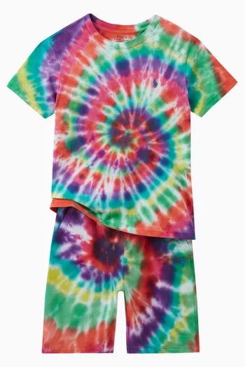Tie-dye Shorts in Cotton French Terry