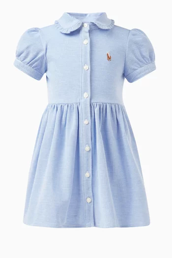 Oxford Dress & Bloomers in Knit Mesh