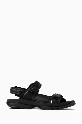 Tourist Sandals in Faux Leather