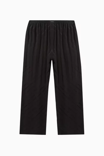 Logomania Pyjama Pants in Silk-jacquard