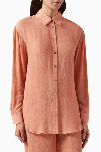 Naomi Shirt in Crinkled Viscose-blend