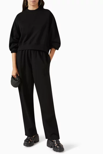 سويت شيرت رياضي فضفاض صوف قطني وردروب.ان واي سي × هايلي بيبر