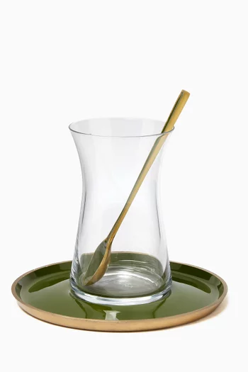Istikana Tea Cups with Saucers, Set of 6