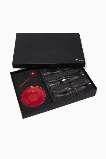 Istikana Tea Cups with Saucers, Set of 6